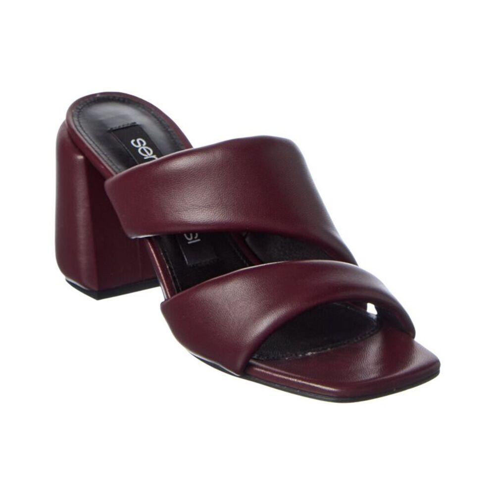 Sergio Rossi Spongy 80 Leather Sandal, Red
